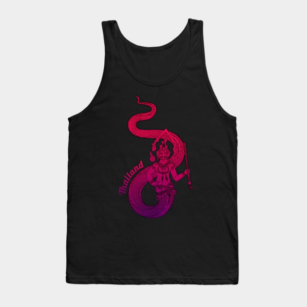 Thailand Naga – Figure Of Spiritual Good Fortune T-Shirt Tank Top by VintCam